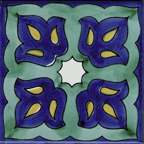 Piastrella in gres porcellanato - TRADIZIONE : LR FIORE QUADRO VARIANTE  - LA RIGGIOLA AB - in ceramica / in lavica / smaltata