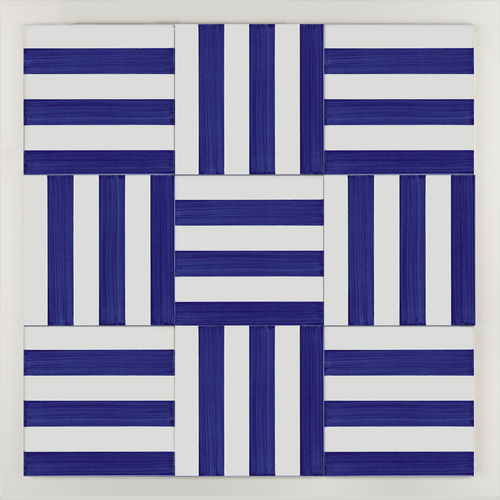 Piastrella in gres porcellanato - LR RIGHE BLU GRANDI - LA RIGGIOLA AB - in ceramica / in lavica / smaltata