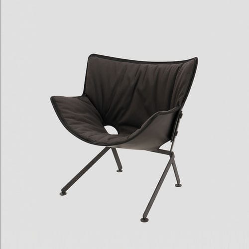 Poltrona contemporanea - EL SANTO - DANTE - Goods and Bads - in velluto / in pelle / in acciaio con rivestimento a polvere