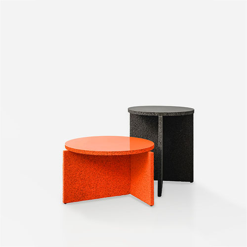 Tavolo d'appoggio contemporaneo - SPONGE - DANTE - Goods and Bads - in alluminio / con supporto in alluminio / circolare