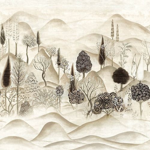 Carta da parati contemporanea - MUNNAR TAUPE - Masureel Distribution BVBA - in tessuto / con motivi naturali / panoramica