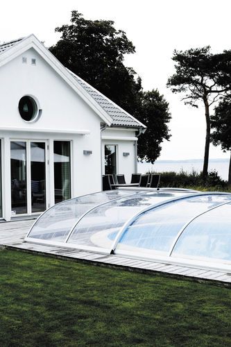 Copertura per piscina bassa - NOVA COMFORT - Gullberg & Jansson AB - scorrevole / in alluminio / a motore