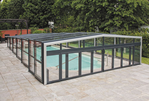 Copertura per piscina alta - ATLAS - Gullberg & Jansson AB - in alluminio / a motore