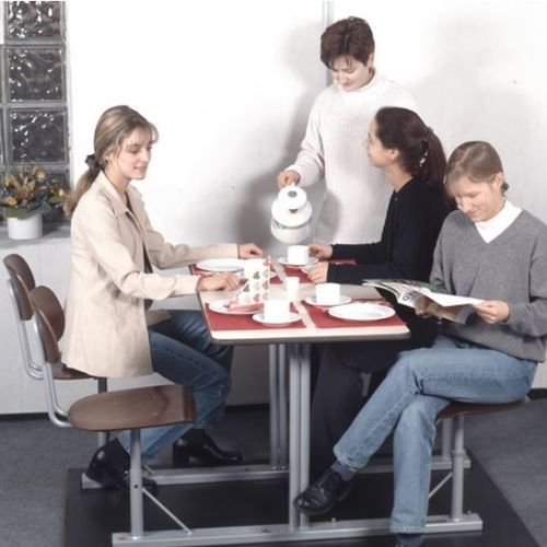 Set tavolo e sedia contemporaneo - Mott Mobile Systeme GmbH &Co. KG - da interno / in legno / in acciaio con rivestimento a polvere