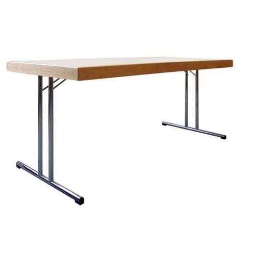 Tavolo da conferenza contemporaneo - MEETING - Mott Mobile Systeme GmbH &Co. KG - in HPL / con supporto in acciaio cromato / con supporto in acciaio verniciato a polvere