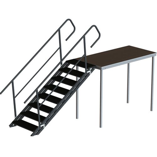 Scala di accesso dritta - 842 series - Mott Mobile Systeme GmbH &Co. KG - con gradini in composito / con struttura in acciaio galvanizzato / professionale