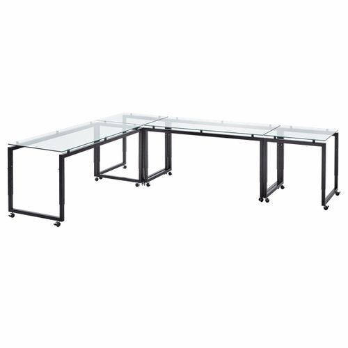 Tavolo contemporaneo - Slimline Flex Buffet - Mott Mobile Systeme GmbH &Co. KG - in legno / in vetro temprato / in vetro smerigliato