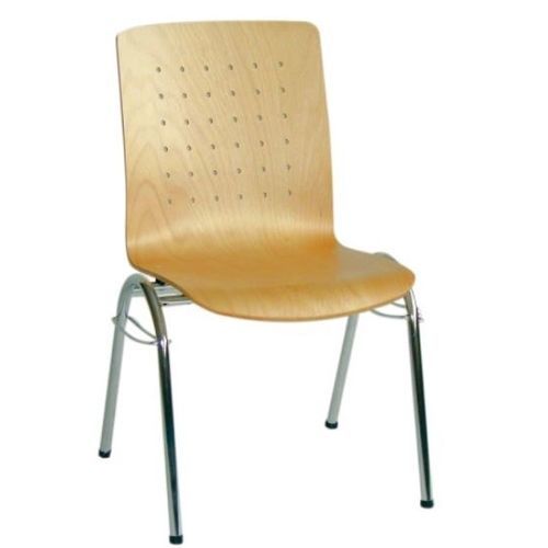 Sedia contemporanea - Jagst - Mott Mobile Systeme GmbH &Co. KG - da interno / in faggio / con supporto in metallo cromato