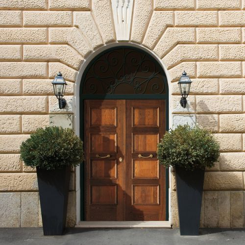 Porta d'ingresso - Sypri - in legno / in alluminio / battente
