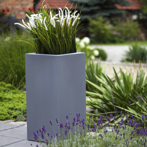 Vaso da giardino in polietilene - Retto Cubo Alto - Terra Group - quadrato / resistente al gelo / resistente agli UV