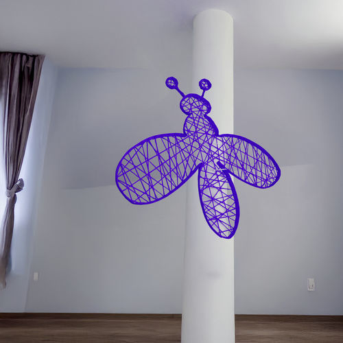 Scultura in fibra di vetro - BEE 2D - Terra Group - da esterno / da parete / da giardino