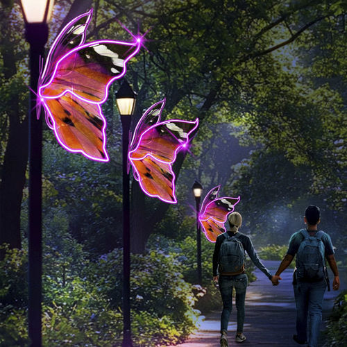 Scultura da esterno - BUTTERFLY 3D FOR LAMPS - Terra Group - da giardino / luminosa a LED / per lampione