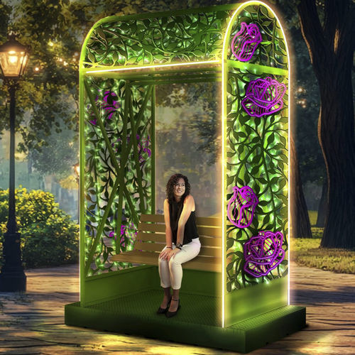 Pergola autoportante - 3D GARDEN - Terra Group - in metallo / ad arco / con illuminazione LED integrata