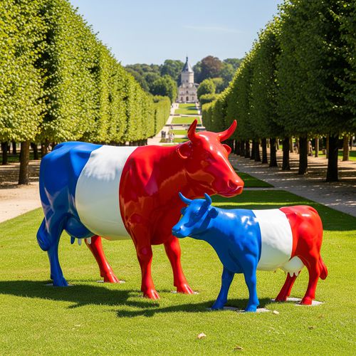 Scultura in fibra di vetro - COW - Terra Group - da esterno / da giardino / da appoggio