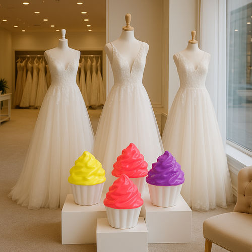 Scultura in fibra di vetro - CUPCAKE - Terra Group - da appoggio / per edifici pubblici / multicolore