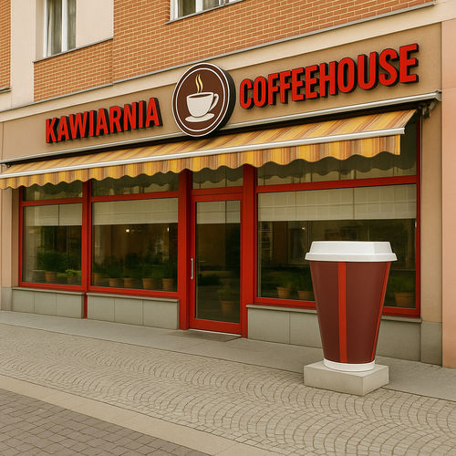 Insegna commerciale da parete - COFFE CUP - Terra Group