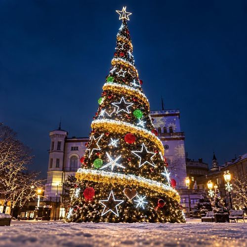 Albero di Natale in PVC - TERRA - Terra Group - in acciaio con rivestimento a polvere / per spazio pubblico / a tenuta stagna