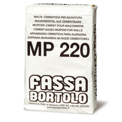 Malta di montaggio - MP 220 - Fassa Bortolo - per calcestruzzo / per muratura / per cemento