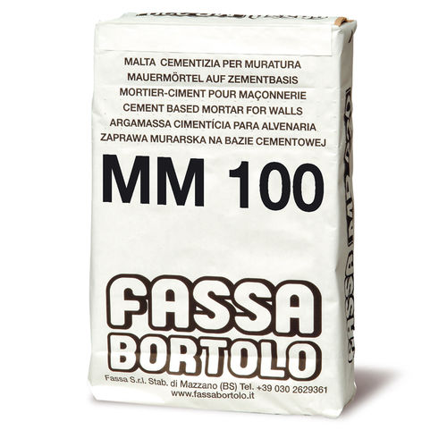 Malta di montaggio - MM 100 - Fassa Bortolo - per calcestruzzo / per muratura / per cemento