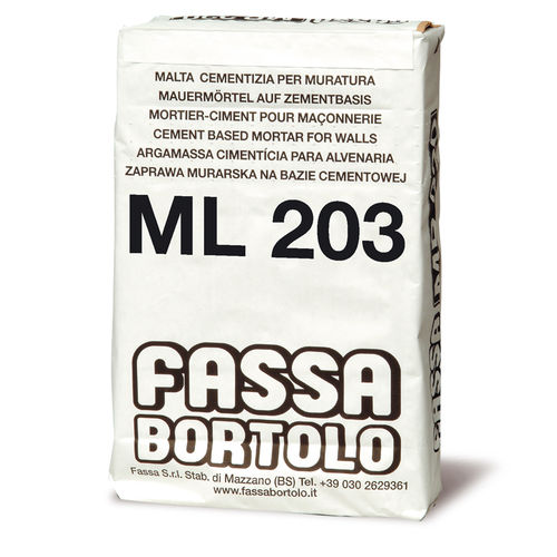Malta di tenuta - ML 203 - Fassa Bortolo - di montaggio / per muratura / per cemento