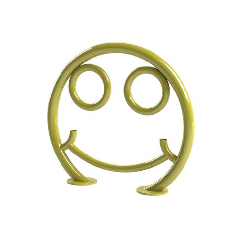 Rastrelliera per biciclette a pavimento - SMILEY FACE - Madrax - design originale / per spazi pubblici / in acciaio con rivestimento a polvere