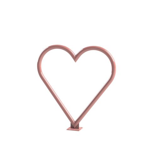 Rastrelliera per biciclette a pavimento - HEART - Madrax - design originale / per spazi pubblici / in acciaio con rivestimento a polvere