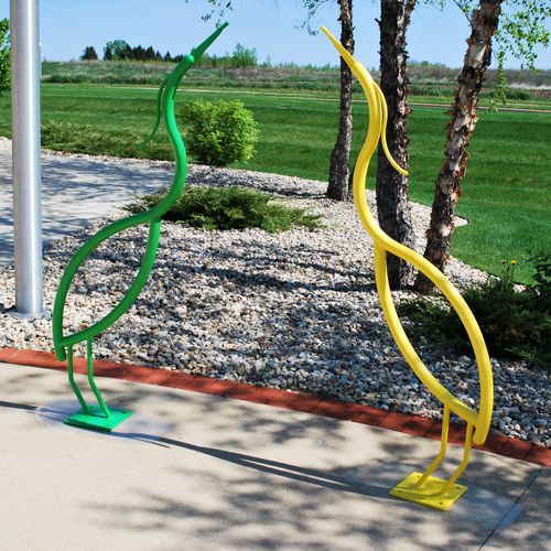 Rastrelliera per biciclette a pavimento - HERON - Madrax - design originale / per spazi pubblici / in acciaio con rivestimento a polvere