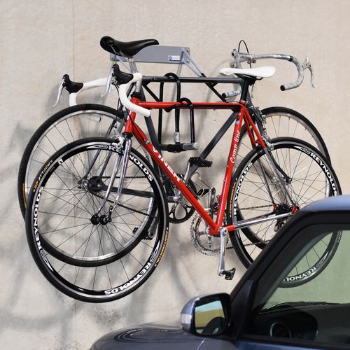 Rastrelliera per biciclette a muro - PARALLEL RACK - Madrax - per garage / in acciaio con rivestimento a polvere / professionale