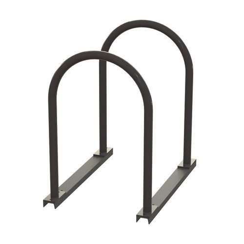 Rastrelliera per biciclette a pavimento - U24 ON RAILS - Madrax - con sistema di sicurezza / per spazi pubblici / in acciaio galvanizzato