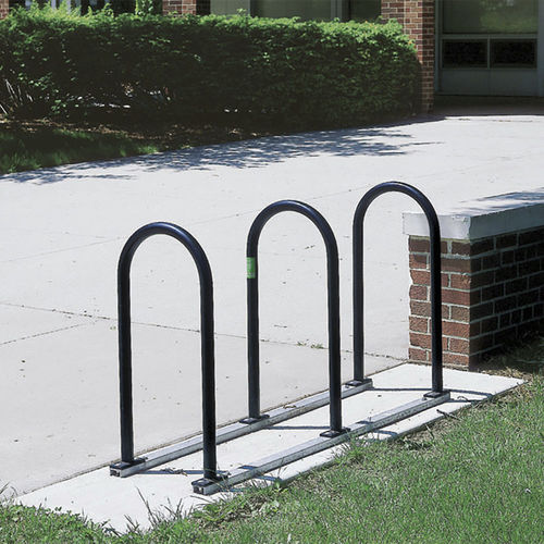 Rastrelliera per biciclette a pavimento - U-TWO - Madrax - con sistema di sicurezza / per spazi pubblici / in acciaio galvanizzato