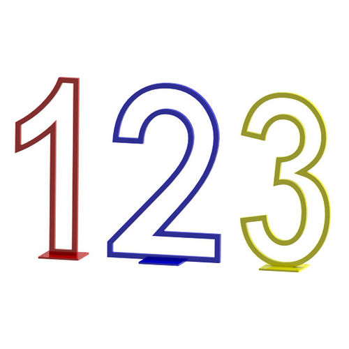 Rastrelliera per biciclette a pavimento - NUMBERS - Madrax - con sistema di sicurezza / design originale / per spazi pubblici