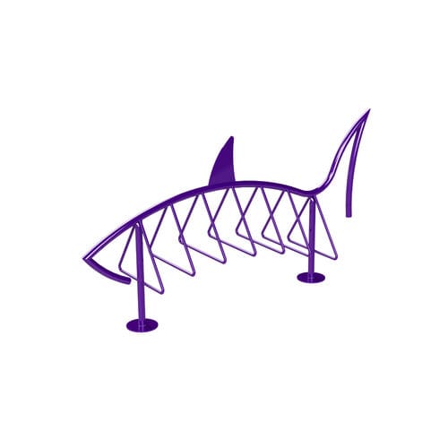 Rastrelliera per biciclette a pavimento - SHARK - Madrax - design originale / per spazi pubblici / in acciaio con rivestimento a polvere