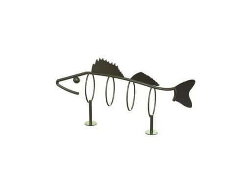 Rastrelliera per biciclette a pavimento - Walleye - Madrax - da esterno / in acciaio con rivestimento a polvere