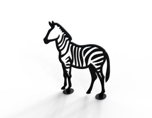 Rastrelliera per biciclette a pavimento - Zebra Bike Rack - Madrax - in acciaio con rivestimento a polvere