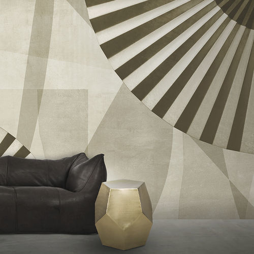 Carta da parati contemporanea - ELEGANCE - N.O.W. Edizioni - panoramica / geometrica / aspetto cemento