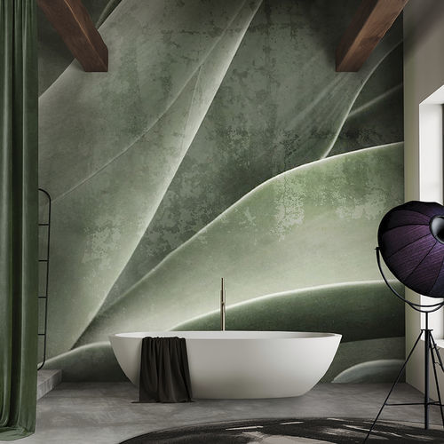 Carta da parati contemporanea - ALOE - N.O.W. Edizioni - in fibra di vetro / con motivi naturali / verde
