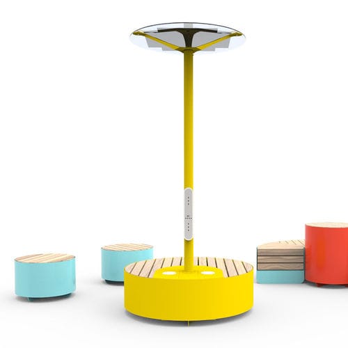 Stazione di ricarica USB - 19.055 - ZANO Street Furniture - solare / WiFi / urbana