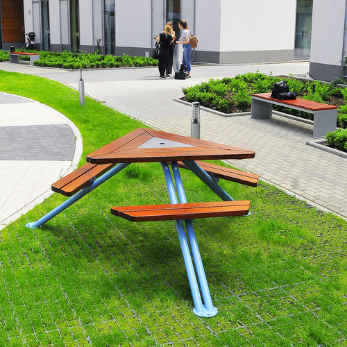Tavolo da picnic contemporaneo - MARS 13.500  - ZANO Street Furniture - in legno di latifoglie / in pino / in iroko