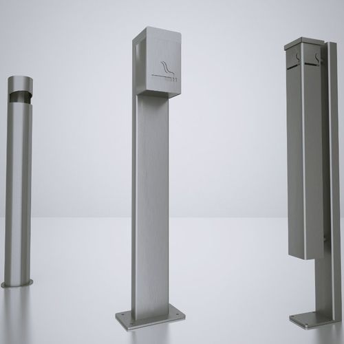 Portacenere da terra - ALTO  - ZANO Street Furniture - in acciaio inossidabile / per esterni / per spazio pubblico