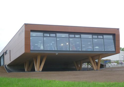 Edificio prefabbricato - ARENZ - TiComTec - in legno / in calcestruzzo / in acciaio