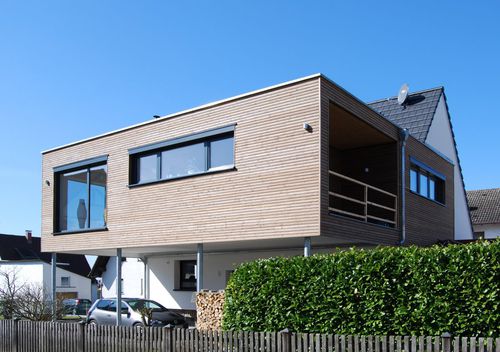 Casa prefabbricata - TiComTec - contemporanea / con terrazza / con struttura in legno