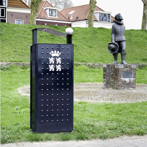 Portarifiuti pubblico - CITYPOLE ID - Royal Dutch Bammens - in acciaio con rivestimento a polvere / contemporaneo / singolo