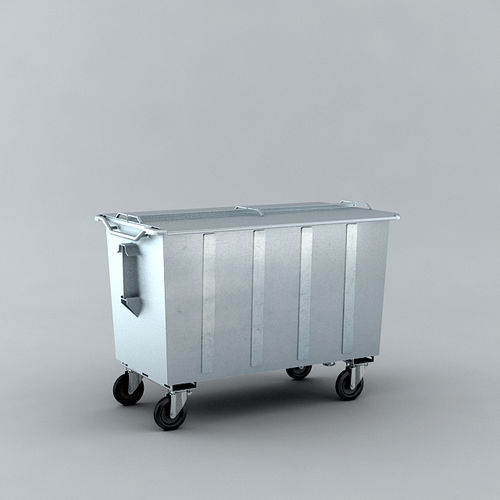 Portarifiuti contenitore - UNITAINER - Royal Dutch Bammens - in lamiera d'acciaio / in calcestruzzo / con rotelle