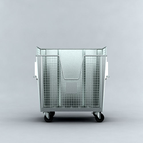 Portarifiuti contenitore - MESH - Royal Dutch Bammens - in acciaio galvanizzato / con ruote / con coperchio