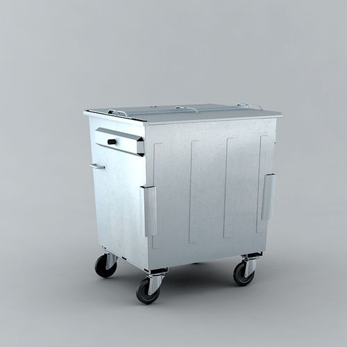 Portarifiuti contenitore - UNIDIN - Royal Dutch Bammens - in lamiera d'acciaio / con rotelle / con coperchio