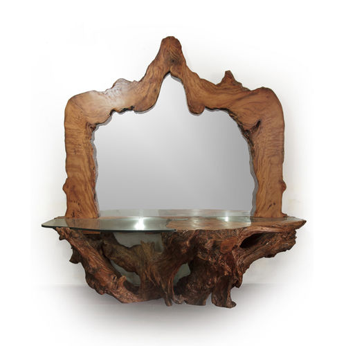Specchio a muro - BAN 107 - Galiatea - design originale / in legno / con ripiano