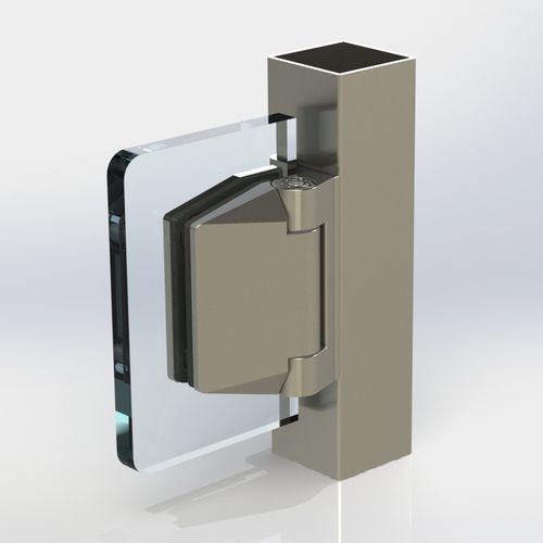 Cerniera per porta a vetri - POLARIS 120 series - Clear glass - in acciaio inossidabile / contemporanea