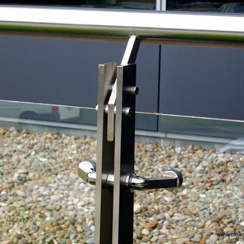Sistema di fissaggio in acciaio inossidabile - IDAFGC  - Clear glass - per pannelli / per parapetto / con ancoraggio a ragno
