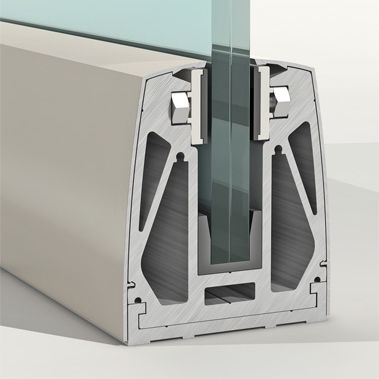 Sistema di fissaggio in alluminio - B - Clear glass - per pannelli / per parapetto / per vetro