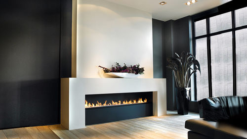 Camino a gas - LINEFIRE  - Modus Fireplaces - a bioetanolo / da incasso / Faccia singola